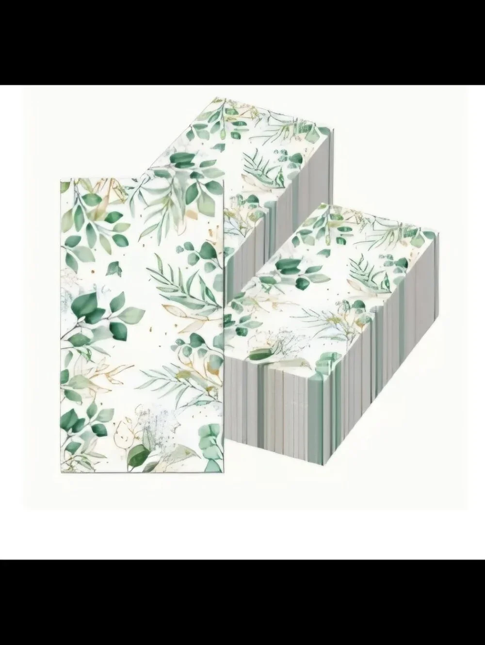 NEW 100 PIECE EUCALYPTUS NAPKINS 2 PLY - DECORATIVE DESIGN